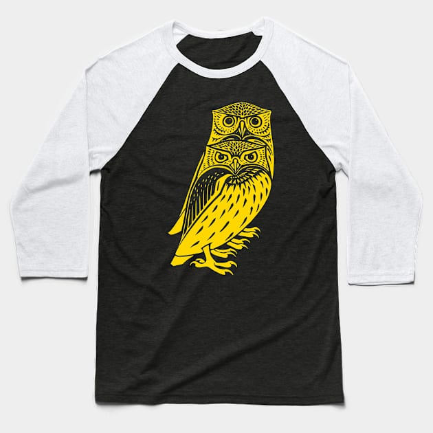 2 owls Baseball T-Shirt by la chataigne qui vole ⭐⭐⭐⭐⭐